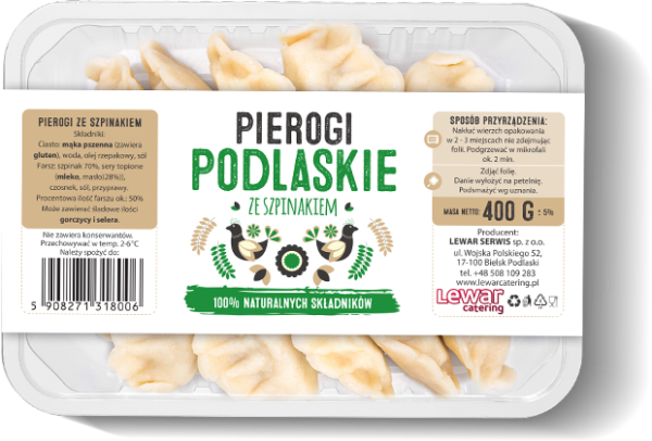 Pierogi podlaskie ze szpinakiem 400g